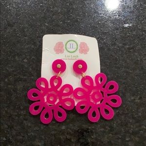 NWT Lisi Lerch Pink Acrylic Earrings